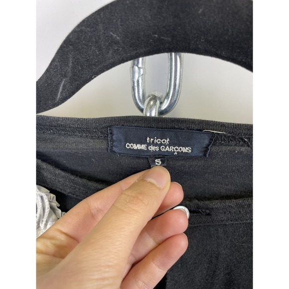 Comme Des Garçon Black Ruffle LS Cardigan Size Small - Picture 5 of 11